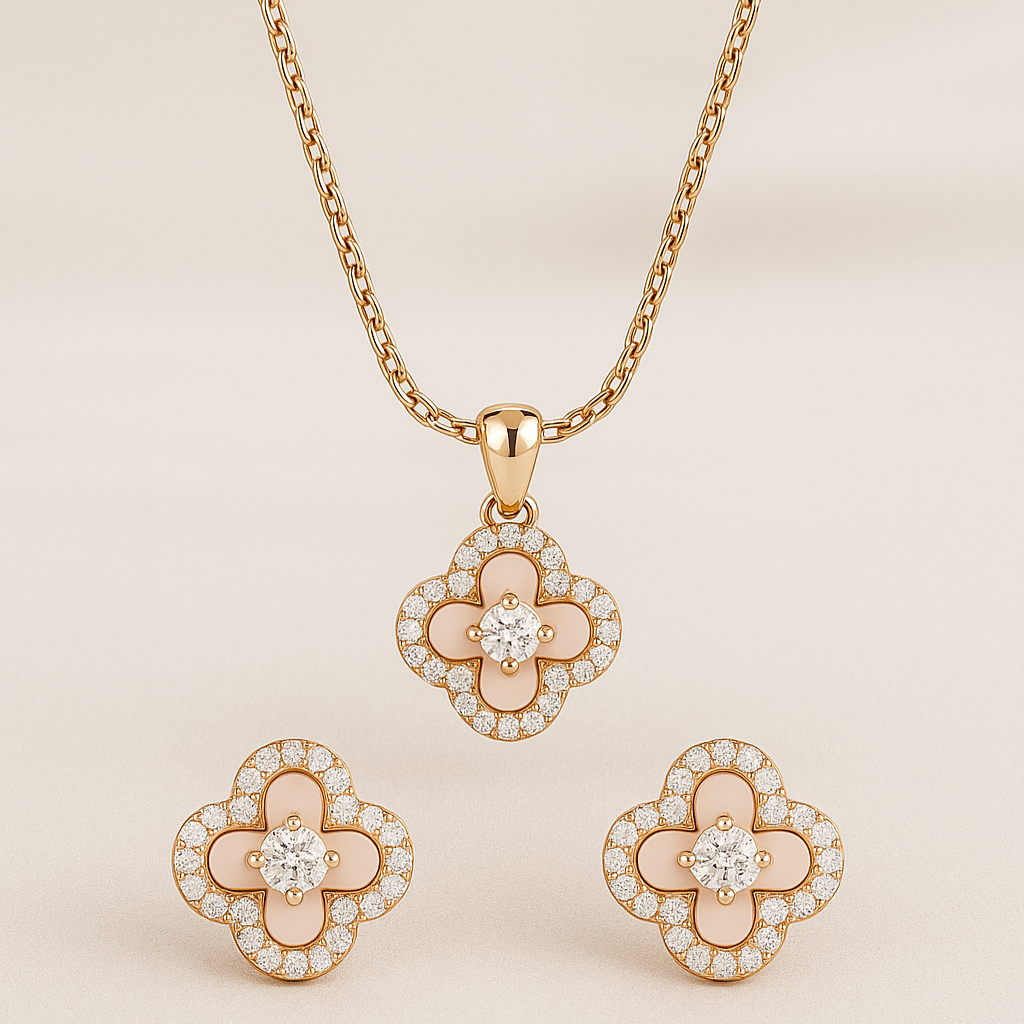 Lustro Bloom Set – Necklace & Earrings
